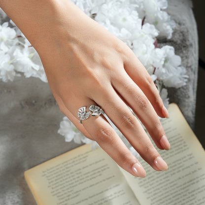Sterling Silver CZ Bow Ring