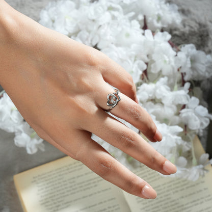 Entwined Hearts 925 Sterling Silver Ring