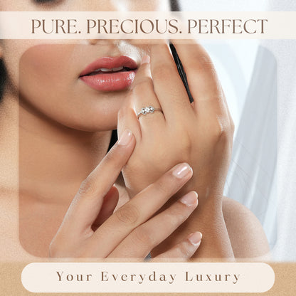 CZ Studded 925 Silver Ring