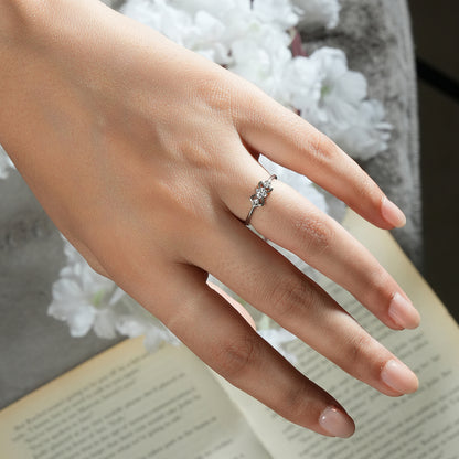 CZ Studded 925 Silver Ring