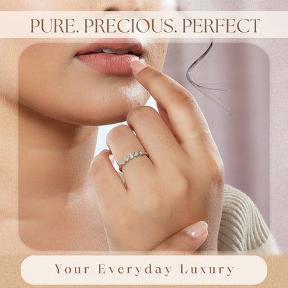 Classic CZ Studded 925 Silver Ring