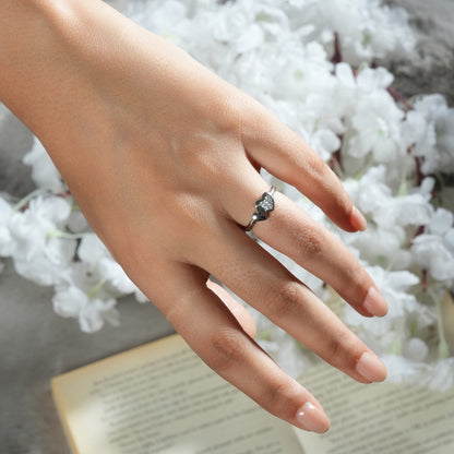 Twin Heart Sterling Silver Ring