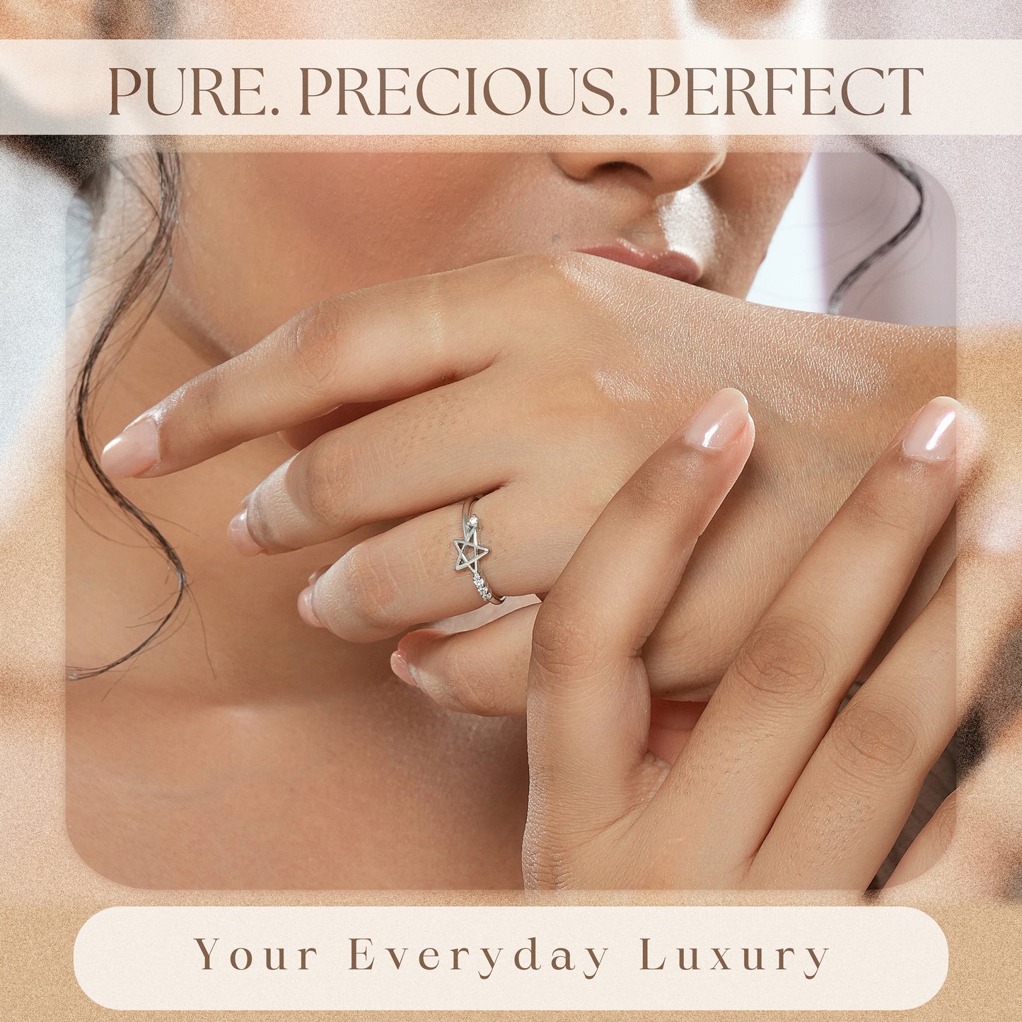 925 Silver Starry Night CZ Studded Ring