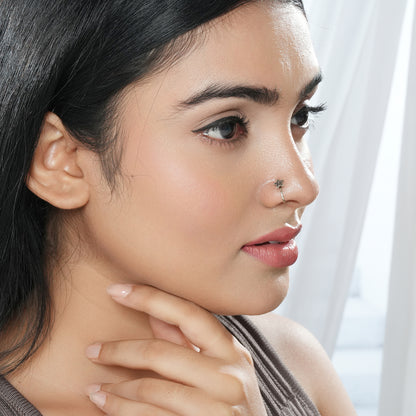 925 Silver Oxidised Clip-on Nose Ring - Set of 3