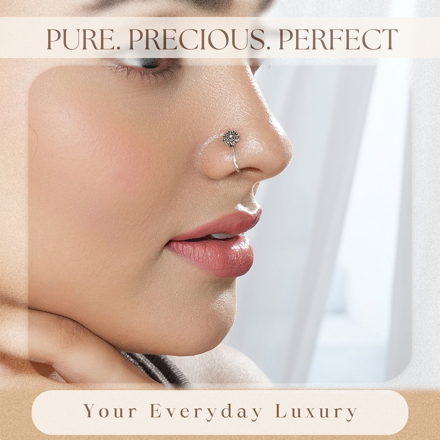 925 Silver Oxidised Clip-on Nose Ring - Set of 3