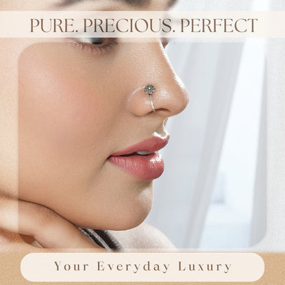 925 Silver Oxidised Clip-on Nose Ring - Set of 3