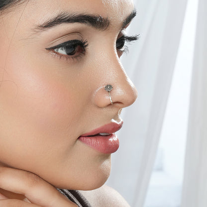 925 Silver Oxidised Clip-on Nose Ring - Set of 3