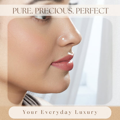 Everyday Sparkle CZ 925 Silver Nosepin - Set of 4