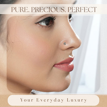 925 Silver Floral Wire Nosepin - Set of 5