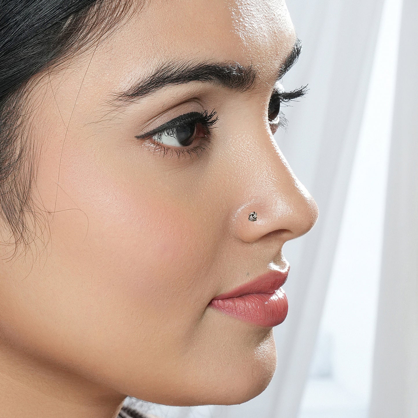 925 Silver Floral Wire Nosepin - Set of 5