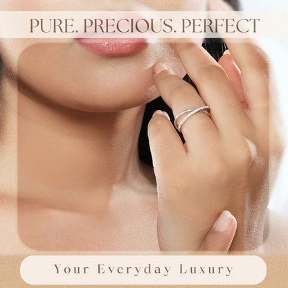 Infinity CZ Sterling Silver Ring