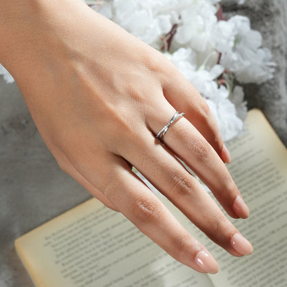 Infinity CZ Sterling Silver Ring
