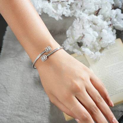 925 Silver Crystal Baguettes Bracelet