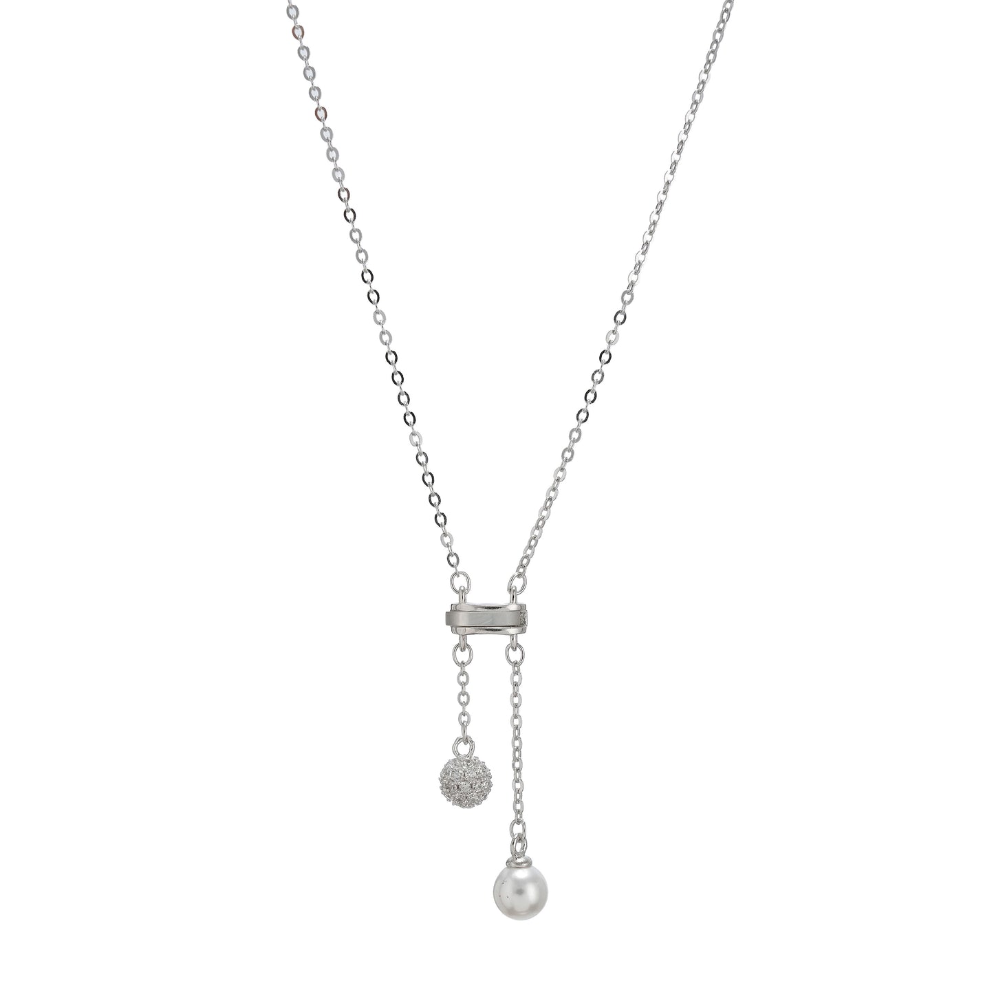 Pearl Locket & Chain in 925 Silver