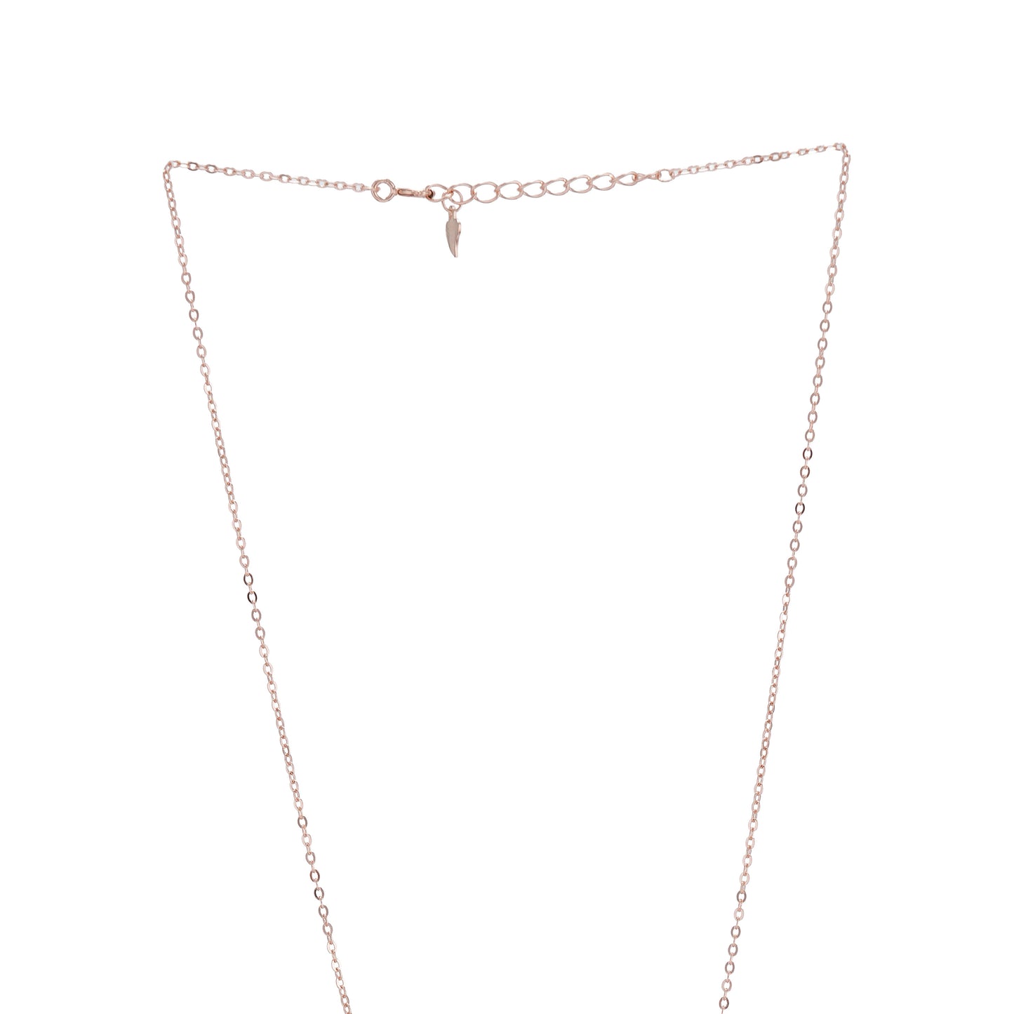 Rose Gold Entwined Hearts Necklace in 925 Silver