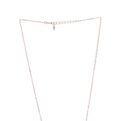 Rose Gold Entwined Hearts Necklace in 925 Silver
