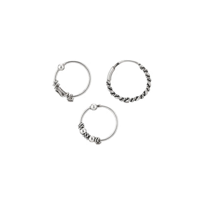 925 Sterling Silver Nosering - Set of 3